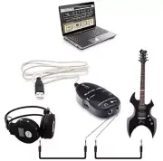USB guitar cable recording adapter sound player card effect interface link cable