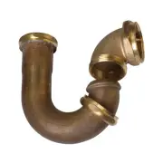Westbrass 1-1/2 in. LA Code P-Trap in Unfinished Brass