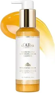 d’Alba Italian White Truffle White Truffle Return Oil Cream Cleanser, Vegan Skincare, Easy One Step Cleaser that Removes Sebum + Makeup Removal, Hydrating Cleanser, Suitable for Sensitive Skin, Korean Skincare (150ml)