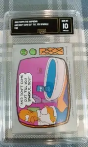 1990 Topps SIMPSONS #30 Card GMA not PSA Grade GEM 10 Bart Homer Rookie