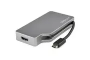 StarTech.com USB C Multiport Video Adapter 4K/1080p - USB Type C to HDMI, VGA, DVI or Mini DisplayPort Monitor Adapter - Space G