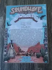 SOUNDWAVE - 2013 LAMINATED TOUR POSTER - METALLICA - LINKIN PARK - BLINK 182 !!!