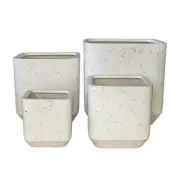 SA NEW Modstone Grayson Square Plant Pot X-Large White Tz