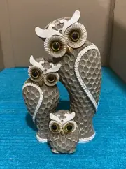 Modern minimalist three family owl animal light luxury decorations, home decor,