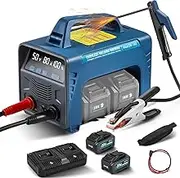 Cordless Welding Machine Portable, MMA ARC 160A Battery Powered Welder Machine with 2 x Battery, LED Display, Digital IGBT Inverter Stick Welder, Hot Start Portable Stick/Flux Core Welder