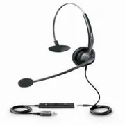 Yealink TEAMS-UH33 - USB Basic Mono Wideband Noise Cancelling Headset with 3.5mm Connectivity