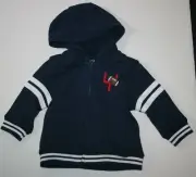 New Gymboree 6 12m Boys Junior Varsity Zip Up Sweatshirt Hoodie Top Football