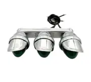 Triple Incandescent Mini Auxiliary Light Green Watermelon Lenses w/ Visor