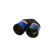 Redback Exhaust Tip Y-Piece - 63mm In Twin 89mm Out Double Wall Staggered