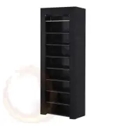 Artiss Shoe Rack 10-tier 27 Pairs Removable Cover Black