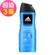 adidas愛迪達男性三合一潔顏洗髮沐浴露(清爽長效)x3罐組(400ml/罐)