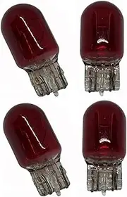 4Pcs T20 W21 5W 7443 Tail Bulbs RED LED Glass 580 Car Miniature Double Filamen Turn Stop Brake Light Bulb 12V