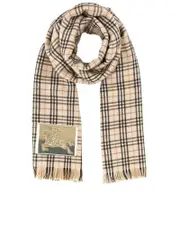 Burberry Embroidered Wool Blend Scarf