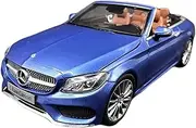 Scale Finished Model Car 1:18 Scale for Mercedes Benz C-KLASSE Alloy Die-cast Metal Car Toy Model Hobby Collectibles Miniature Replica Car(Blue)