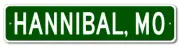 Hannibal, Missouri Metal Wall Decor City Limit Sign - Aluminum