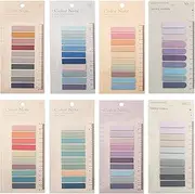 Ogetok 1600 Pcs Sticky Tabs, Morandi Sticky Notes Page Markers Book Tabs Index Tabs Memo Stickers, 80 Colors Writable & Repositionable Post it Tabs for Annotating Books, Folders, Monitors