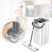 Mop Bucket Household Cleaning Mop Easy Clean Scrubbing Mop With Flat Bucket And