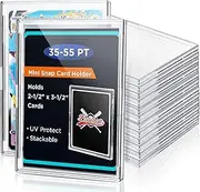 Mini Snap Card Holder, UV Protect Sports Card Holder, Mini Snap Titer Baseball Card Cases-12 Pack