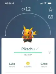 Shiny Pikachu Rockstar Costume Rock Star LeveI 1 - P T C - Read Description