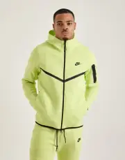 NWT MEN NIKE TECH FULL-ZIP FLEECE WINDRUNNER Light Lemon Twist HV0949-736 Sz XL