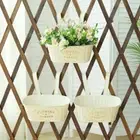 Metal Hanging Flower Pots for Railing Fence Planter Box with Detachable Hooks