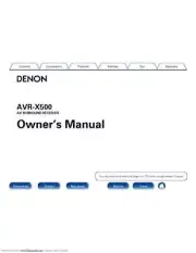 Denon AVR-X500 Receiver Amplifier Owners Manual