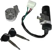 Ignition Barrel Key Switch for Scooter 100 125 GY6 125 Spare Parts Lgnition Switch Lock Storage Box Lock Length 5 Wire 19 30 MM Ignition Lock Key Set Motor Ignition Key Switches(19MM A)