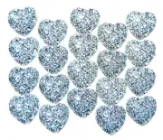Sparkling Glitter HEART Flatbacks Hair Bows Embellishments Scrapbooking Jewelry