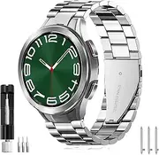 Galaxy Watch 5 Pro Bands No Gap Compatible with 2022 Samsung Galaxy Watch 5 Pro 45mm Band Solid Stainless Steel Band for Galaxy Watch 5 Pro/2021 Galaxy Watch 4 Classic 46mm 42mm Business Band
