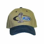 SVT Shelby Mustang Cobra Snake Hat Tan / Blue - Free USA Shipping GT500 GT350