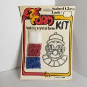 Vintage Eze Form Stained Glass Suncatcher Kit Clown Head New Old Stock