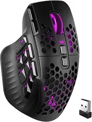 SOLAKAKA SM809 Pro Wireless MMO Gaming Mouse with 9 Side Buttons,24000 DPI,Triple Connectivity (2.4G/BT5.0/Wired) RGB MMO Mouse for Gamer,16 Programmable Macros,Up to 350H Battery Life,Black