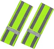 ａ aternee 2X Reflective Bike Pants Straps, Wrist Ankle Bands, Widened Multipurpose Bike Pants Cuff Straps, Reflective Bands for Walking