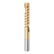 6mmx32mm Titanium Plated High Speed Steel Single Flute End Mill Bit 60mm Length