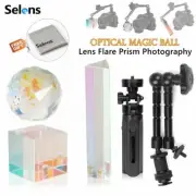 Optical Glass Triple Triangular Prism Physics Refractor Light Photography Tools