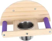 FONDOTIN Parrot Cage Accessories Kit Bird Food Water Bowl Perch No Mess Feeder Bird Feeder Bowl