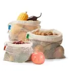 Mesh Tote Portable Preserve Freshness Cotton Mesh Reusable Produce Bag Durable