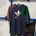 【R-MAN】 ADIDAS ADICOLOR 短袖 短T 拼接 藍 酒紅 綠 HC4497 黑 HG1438