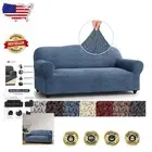Soft Polyester Stretch Sofa Cover - Washable Cushion Protector for Living Rooms