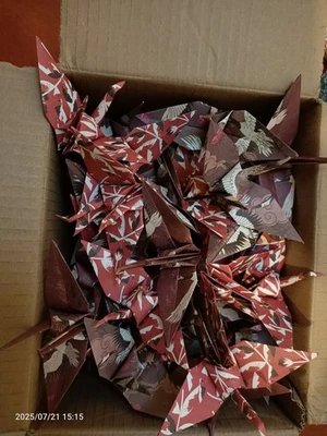 Origami paper cranes
