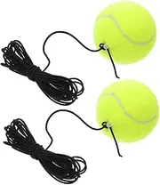 FOYTOKI 2pcs Portable Tennis Training Set with Elastic Rope Training Tennis Ball with String Tennis Ball Practicing Tennis Ball Unique Tennis Ball for Player