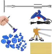 Paintless Car Dent Repair Puller Kit - Dent Puller Slide Hammer T-Bar Tool with 18pcs Dent Removal Pulling Tabs for Car Auto Body Hail Damage Remover