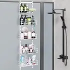 Adjustable 5-Tier Rustproof Over the Door Shower Caddy - Space-Saving Organizer