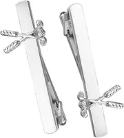 [CATIEBYE] 2pcs Men's Fashion Golf Tie Clips Zinc Alloy Necktie Clasps for Professional and Stylish Appearance Versatile Design for Business and Formal Occasions