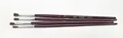 Adams Red Sable #3 Paint Brush For Ceramics Vintage Set of 4