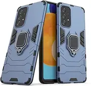 for Samsung Galaxy A73 5G (6.7 Inch) Case Armor Cover Metal Kickstand Shockproof Military Grade Anti-Fingerprint Protective (for Samsung Galaxy A73 5G (6.7 Inch), Blue)