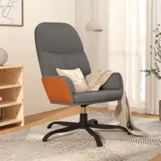 Relaxing Chair Light Grey Fabric vidaXL