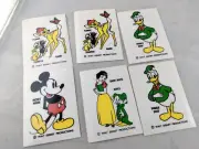 Cheerios Walt Disney Glass Pals Lot of 6 - Bambi Mickey Donald Snow White Dopey