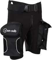 MagiDeal Balck Neoprene Tech Scuba Diving Wetsuit Shorts with Pockets for Surfing Kayaking Canoe Water Sports