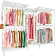 Clothes Rack Heavy Duty Clothing Racks Hanging Clothes Armoire Storage Rack